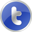 Blue Twitter Icon 64x64 png
